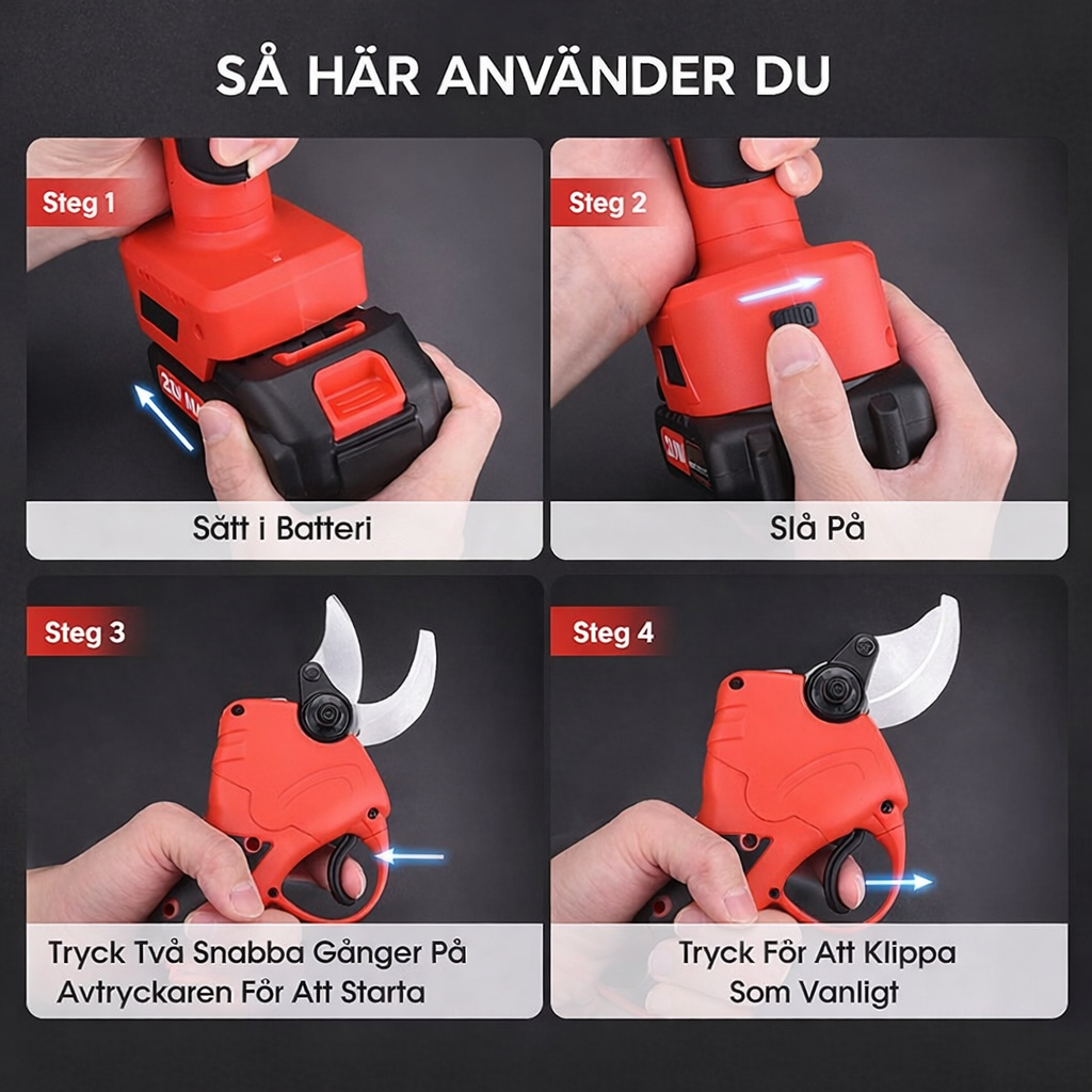 Elsaxen™ - Eldriven grensax, smidig & enkel att använda